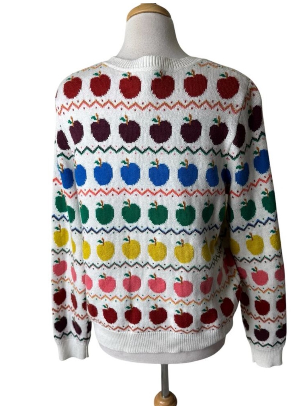 Boden Fair Isle Apple Sweater, Size Small - Picture 3 of 13